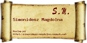 Simonidesz Magdolna névjegykártya