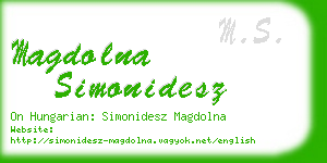 magdolna simonidesz business card